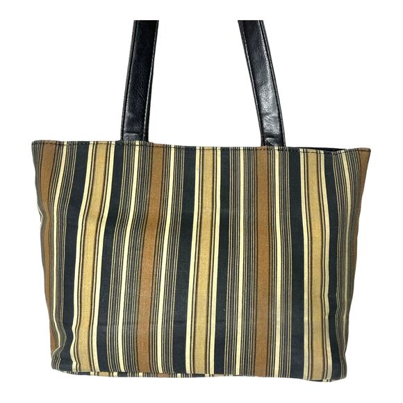 Longaberger Handbag Shoulder Bag Coffee Cup Themed Purse Black Brown Gold Vtg - Picture 2 of 8